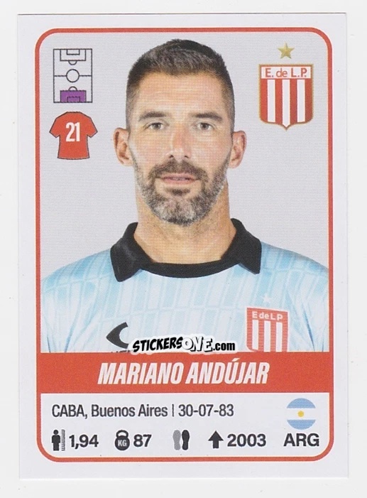Figurina Mariano Andújar - Fútbol Argentino 2023 n. 175 - Panini