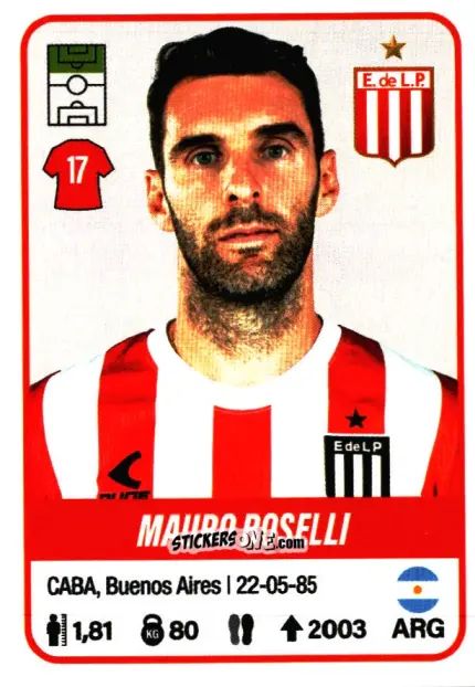 Sticker Mauro Boselli - Fútbol Argentino 2023 n. 187 - Panini