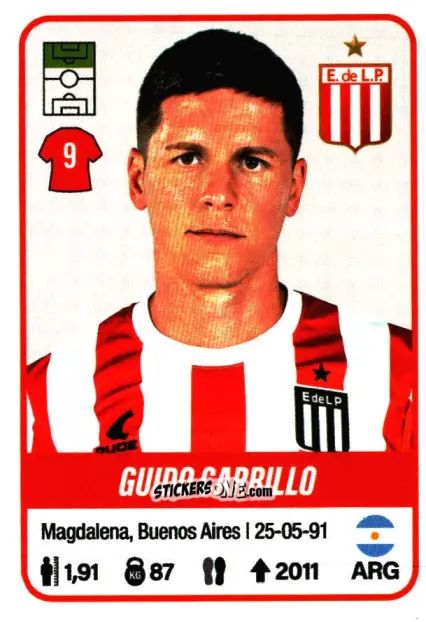 Sticker Guido Carrillo - Fútbol Argentino 2023 n. 188 - Panini