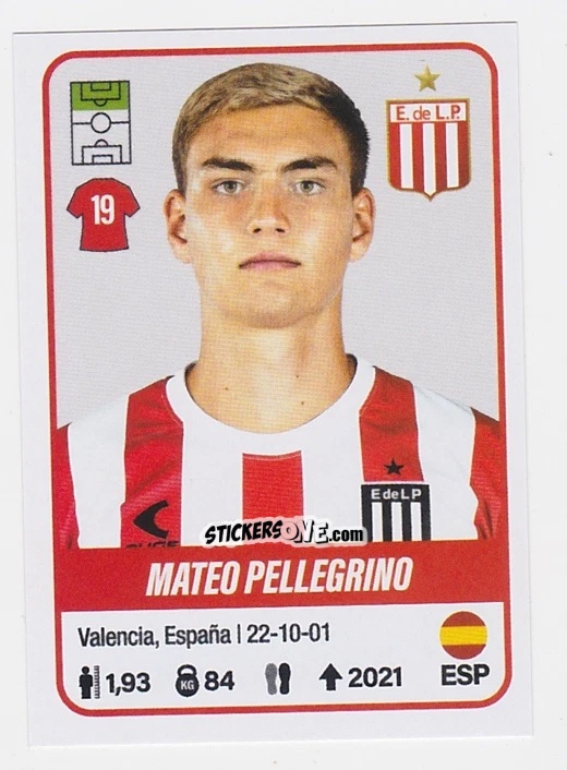 Figurina Mateo Pellegrino - Fútbol Argentino 2023 n. 189 - Panini