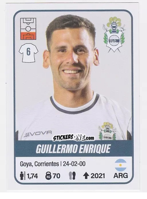 Cromo Guillermo Enrique - Fútbol Argentino 2023 n. 197 - Panini