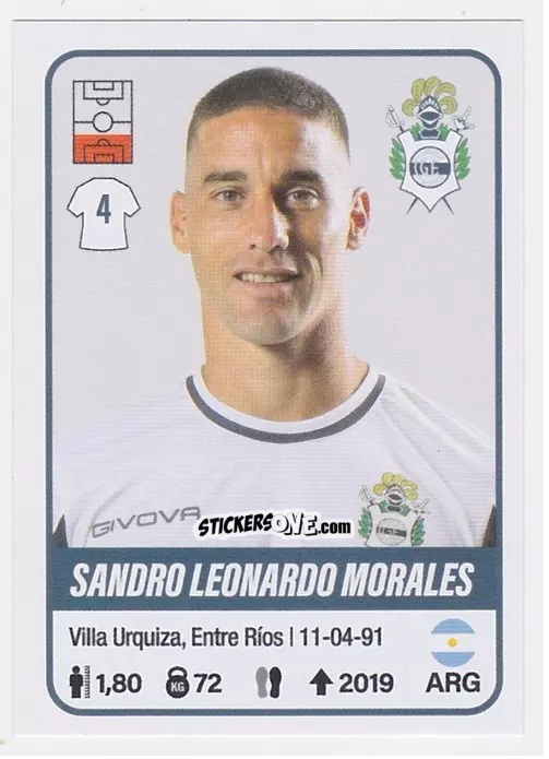 Cromo Sandro Leonardo Morales - Fútbol Argentino 2023 n. 198 - Panini
