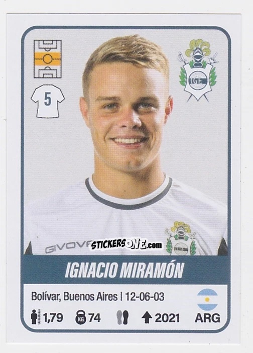 Cromo Ignacio Miramón - Fútbol Argentino 2023 n. 199 - Panini