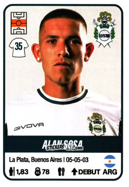 Sticker Alan Sosa - Fútbol Argentino 2023 n. 201 - Panini