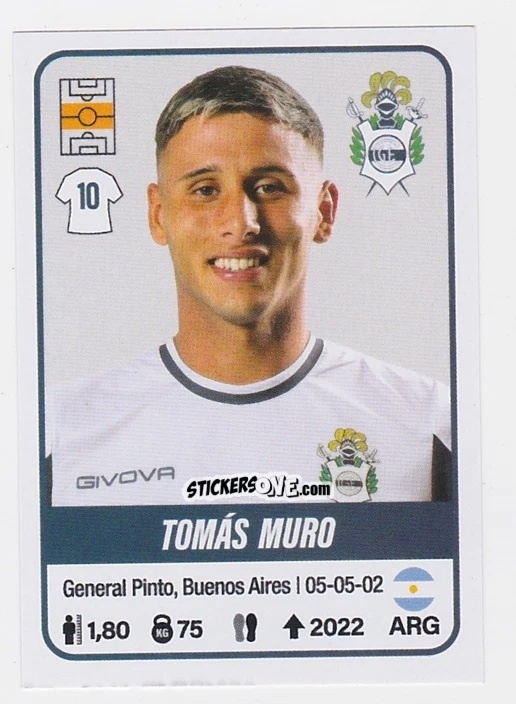 Cromo Tomás Muro - Fútbol Argentino 2023 n. 202 - Panini