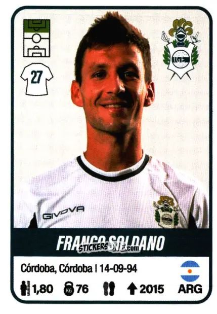 Sticker Franco Soldano - Fútbol Argentino 2023 n. 205 - Panini