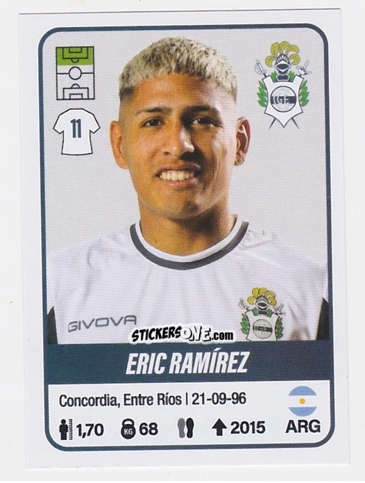 Cromo Eric Ramírez - Fútbol Argentino 2023 n. 206 - Panini