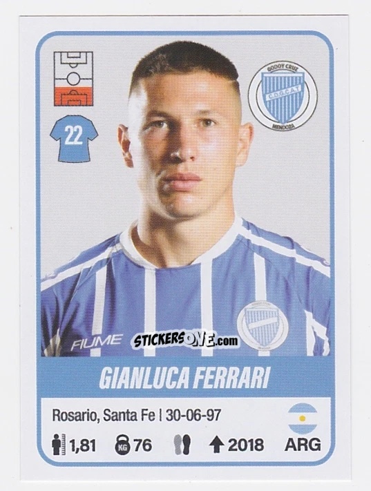 Figurina Gianluca Ferrari - Fútbol Argentino 2023 n. 210 - Panini