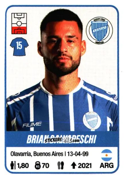 Sticker Braian Salvareschi - Fútbol Argentino 2023 n. 211 - Panini