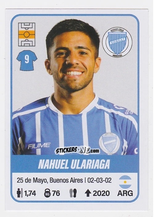 Figurina Nahuel Ulariaga - Fútbol Argentino 2023 n. 217 - Panini