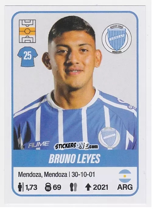 Figurina Bruno Leyes - Fútbol Argentino 2023 n. 219 - Panini