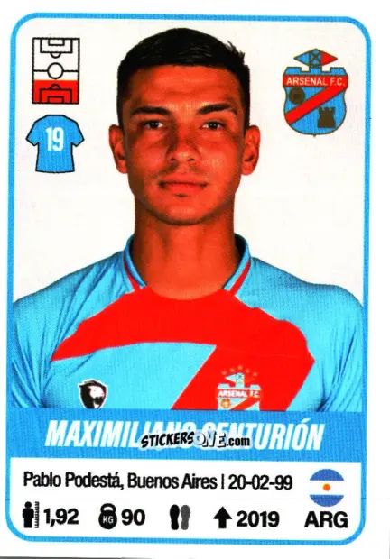 Sticker Maximiliano Centurión - Fútbol Argentino 2023 n. 23 - Panini