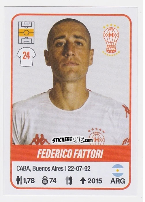 Cromo Federico Fattori - Fútbol Argentino 2023 n. 232 - Panini
