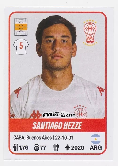 Cromo Santiago Hezze - Fútbol Argentino 2023 n. 236 - Panini