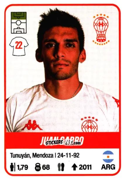 Sticker Juan Garro - Fútbol Argentino 2023 n. 237 - Panini