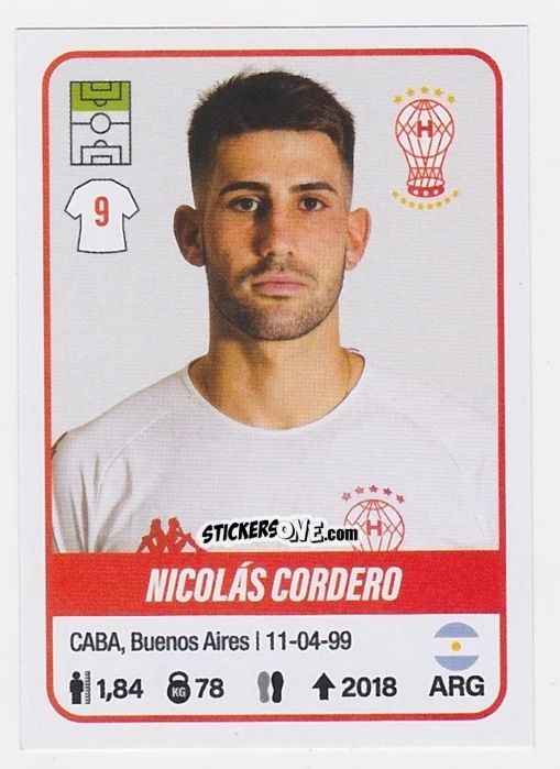 Cromo Nicolás Cordero - Fútbol Argentino 2023 n. 240 - Panini