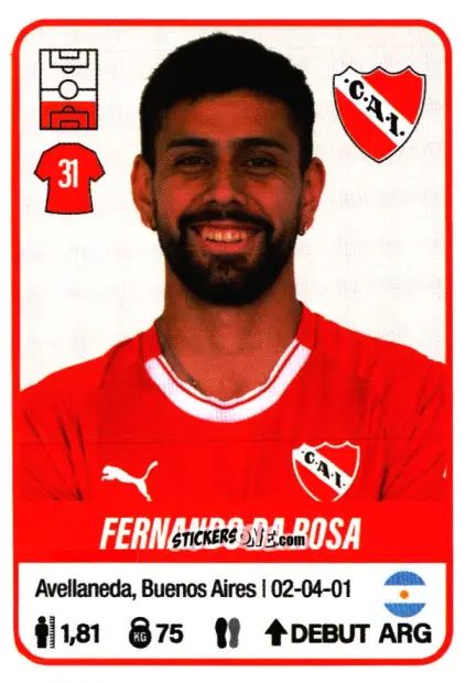 Sticker Fernando Da Rosa - Fútbol Argentino 2023 n. 244 - Panini