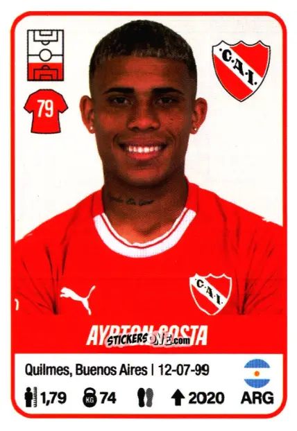 Sticker Ayrton Costa - Fútbol Argentino 2023 n. 248 - Panini