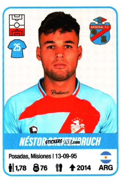 Sticker Néstor Breitenbruch - Fútbol Argentino 2023 n. 26 - Panini