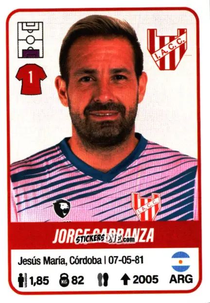 Sticker Jorge Carranza - Fútbol Argentino 2023 n. 260 - Panini