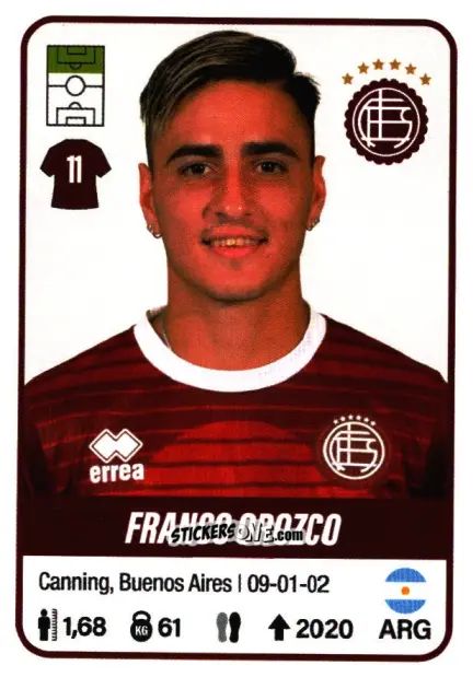 Sticker Franco Orozco - Fútbol Argentino 2023 n. 292 - Panini
