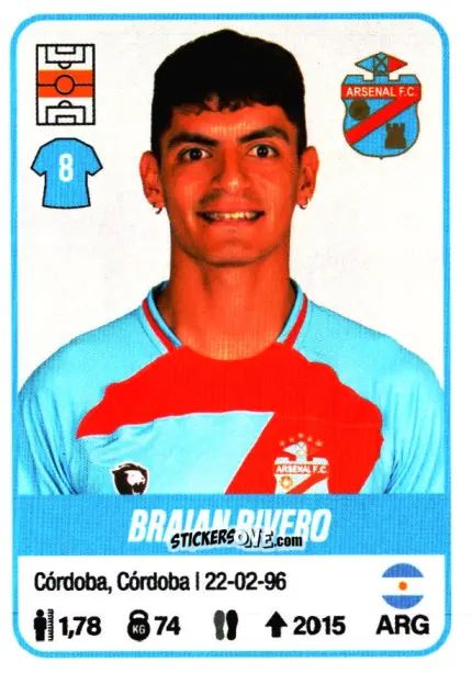Sticker Braian Rivero - Fútbol Argentino 2023 n. 30 - Panini