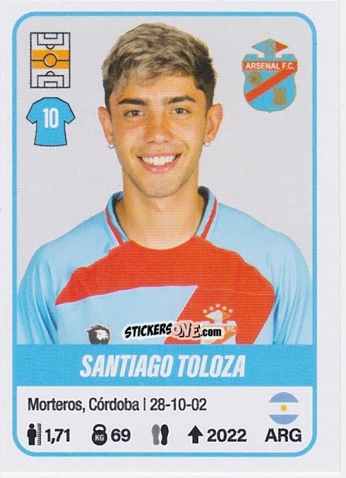 Cromo Santiago Toloza - Fútbol Argentino 2023 n. 31 - Panini