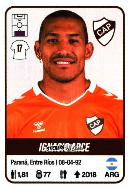 Sticker Ignacio Arce - Fútbol Argentino 2023 n. 311 - Panini