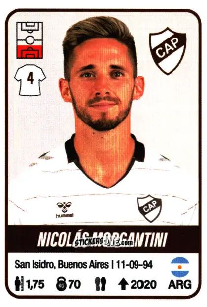 Sticker Nicolás Morgantini - Fútbol Argentino 2023 n. 315 - Panini