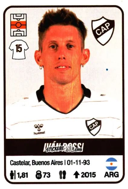 Sticker Iván Rossi - Fútbol Argentino 2023 n. 317 - Panini