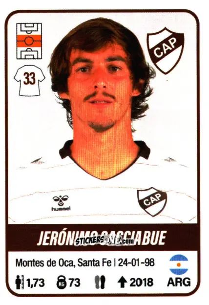 Sticker Jerónimo Cacciabue - Fútbol Argentino 2023 n. 321 - Panini
