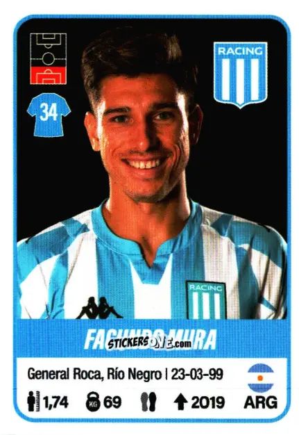 Sticker Facundo Mura - Fútbol Argentino 2023 n. 329 - Panini