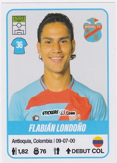 Figurina Flabián Londoño - Fútbol Argentino 2023 n. 33 - Panini
