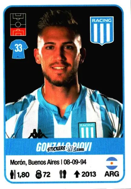 Sticker Gonzalo Piovi - Fútbol Argentino 2023 n. 331 - Panini