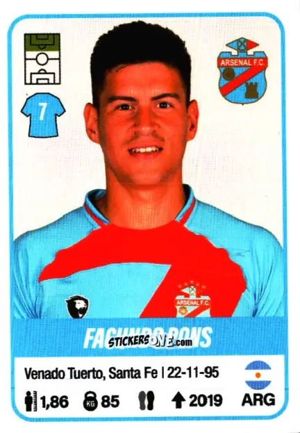 Sticker Facundo Pons - Fútbol Argentino 2023 n. 34 - Panini