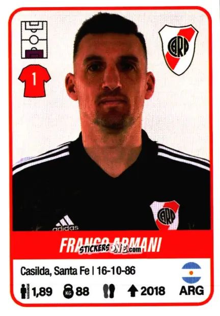 Sticker Franco Armani - Fútbol Argentino 2023 n. 345 - Panini