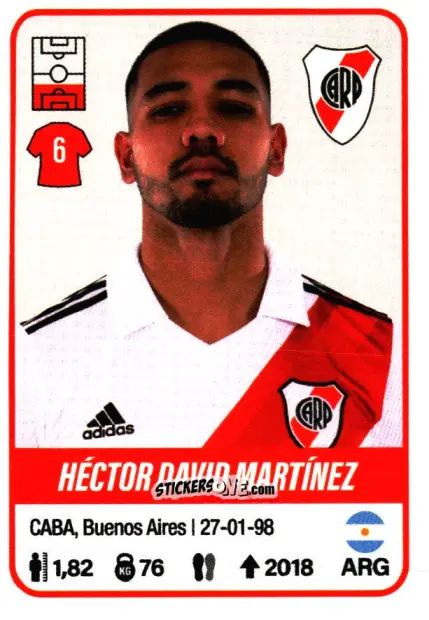 Sticker Héctor David Martínez - Fútbol Argentino 2023 n. 347 - Panini