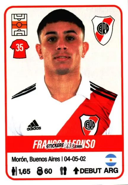 Sticker Franco Alfonso - Fútbol Argentino 2023 n. 351 - Panini