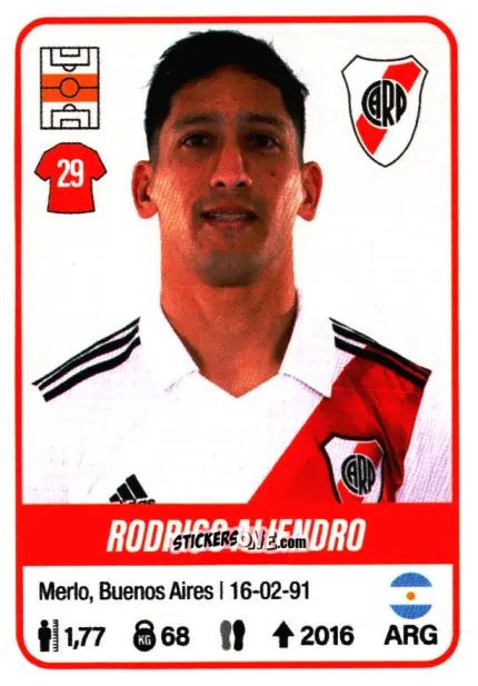 Sticker Rodrigo Aliendro - Fútbol Argentino 2023 n. 354 - Panini