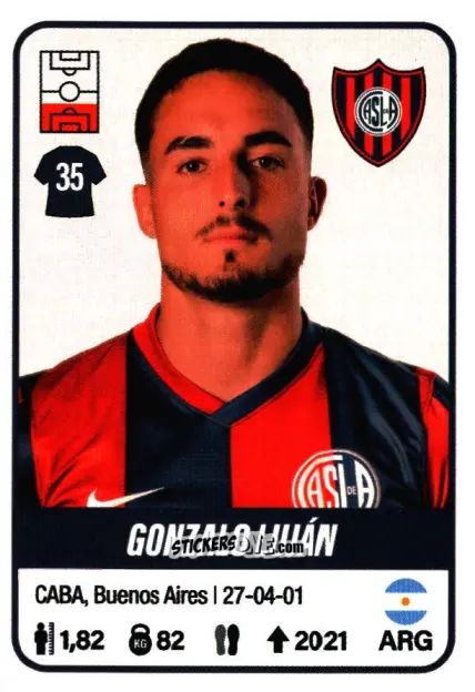 Sticker Gonzalo Luján - Fútbol Argentino 2023 n. 383 - Panini