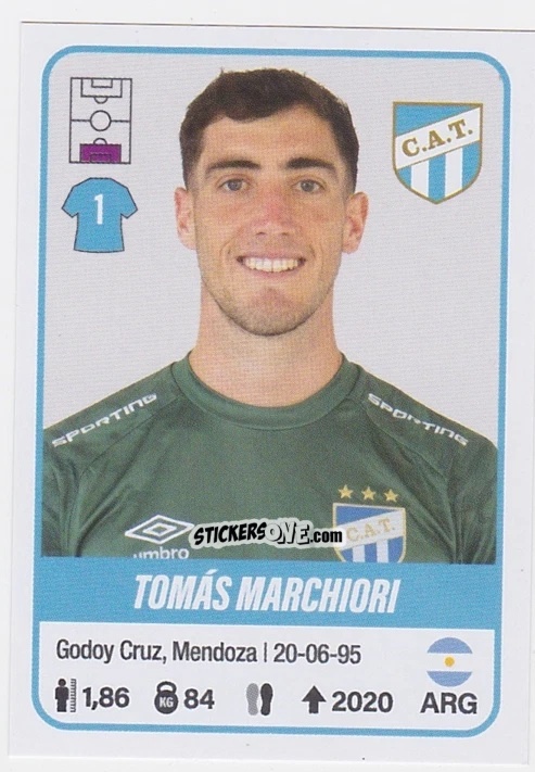 Cromo Tomás Marchiori - Fútbol Argentino 2023 n. 39 - Panini