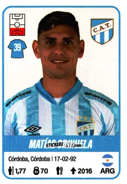 Sticker Matías Orihuela - Fútbol Argentino 2023 n. 40 - Panini