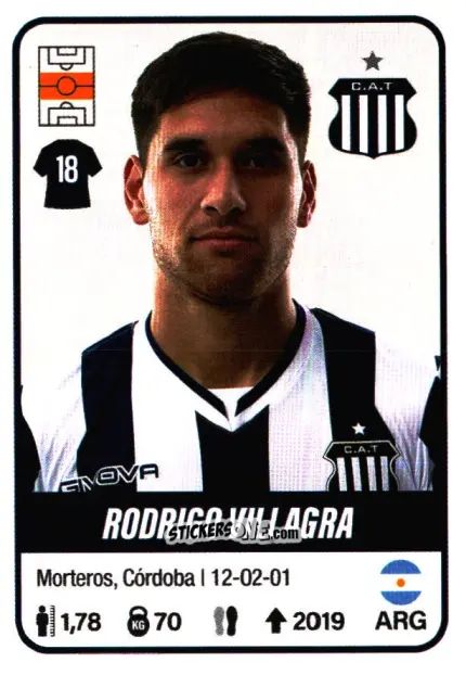 Sticker Rodrigo Villagra - Fútbol Argentino 2023 n. 421 - Panini
