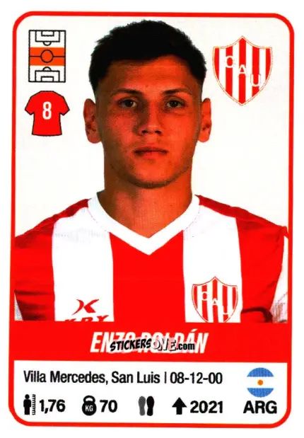 Sticker Enzo Roldán - Fútbol Argentino 2023 n. 458 - Panini