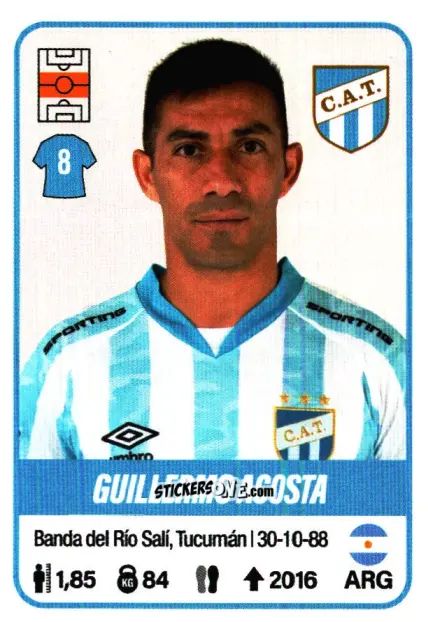 Sticker Guillermo Acosta - Fútbol Argentino 2023 n. 46 - Panini
