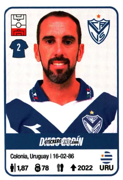 Sticker Diego Godín - Fútbol Argentino 2023 n. 468 - Panini