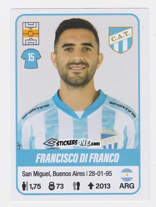 Cromo Francisco Di Franco - Fútbol Argentino 2023 n. 48 - Panini