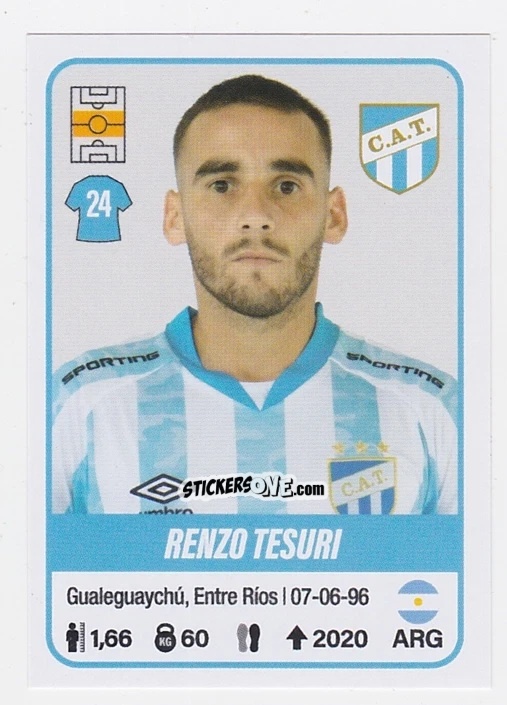 Cromo Renzo Tesuri - Fútbol Argentino 2023 n. 49 - Panini