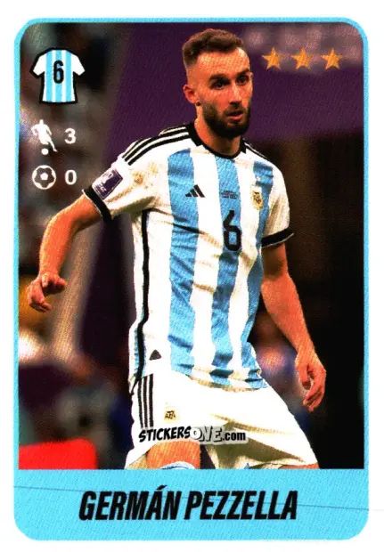 Sticker Germán Pezzella - Fútbol Argentino 2023 n. 494 - Panini