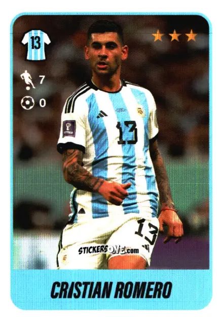 Sticker Cristian Romero - Fútbol Argentino 2023 n. 496 - Panini